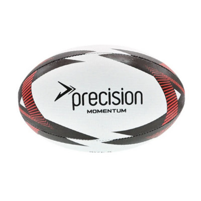 Image of Precision Momentum Rugby Training Ball White/black/red (5)