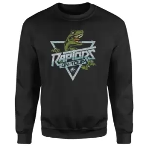 Image of Jurassic Park Raptors On Tour Stroke Sweatshirt - Black - L