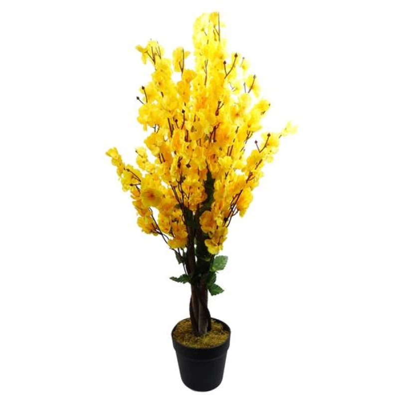Image of Leaf 90cm Artificial Yellow Blossom Tree