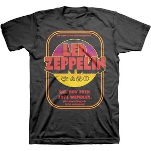 Image of Led Zeppelin - 1971 Wembley Unisex Medium T-Shirt - Black