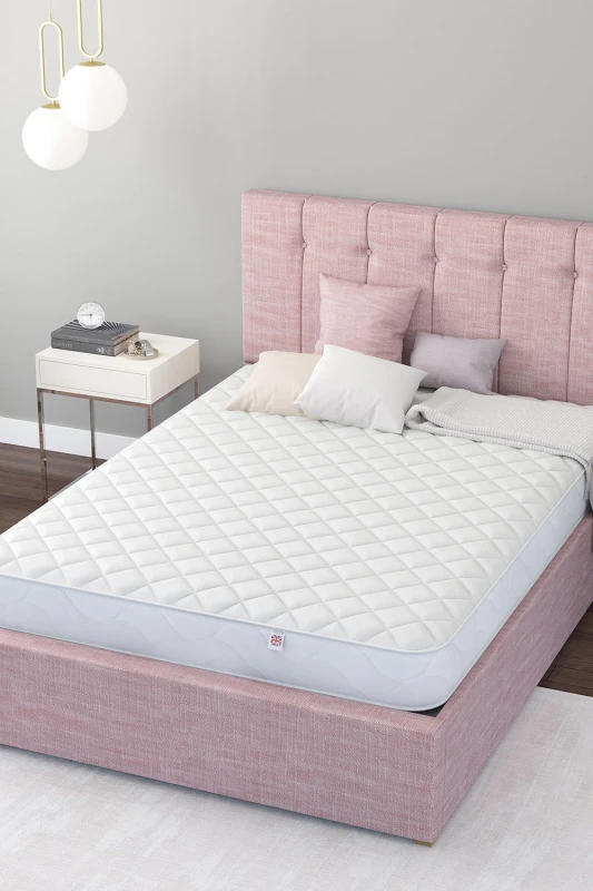 Image of Aspire Aspire UK Made Coil & Memory Foam Mattress in White Size: Small Single White Small Single Unisex 5057632287366