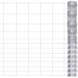 Image of Vidaxl - Garden Fence Galvanised Steel 50x1.5 m Silver Silver