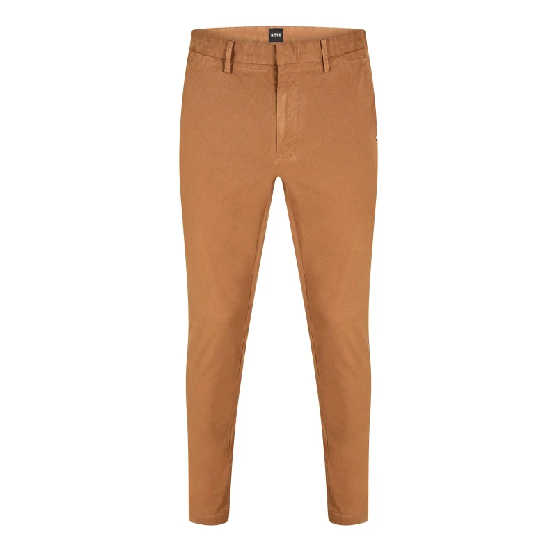 Image of Boss Mens Kaito3-D Straight Leg Trousers Dark Brown male 30