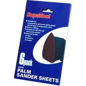 Image of SupaTool Palm Sander Sheets 6 Piece
