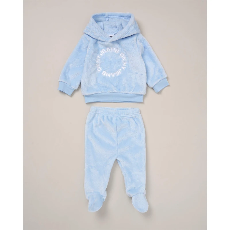 Image of DKNY Jeans Hoodie and Trousers BLU unisex 18-24 Mnth