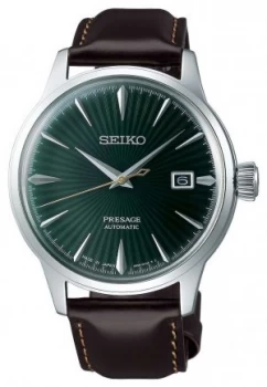 Image of Seiko Presage Automatic Green Dial 'Cocktail Time' Brown Watch