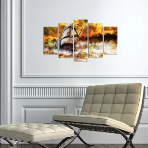 Image of 5PMX-135 Multicolor Decorative MDF Painting (5 Pieces)