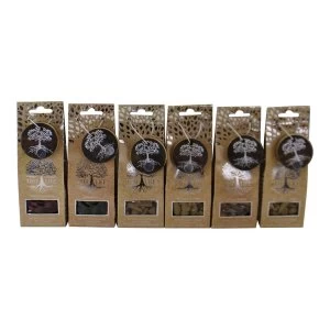 Image of Set of 6 Fragranced Incense Cones With Holders, Tree Of Life Design
