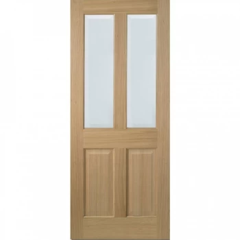 Image of LPD Richmond Victorian Fully Finished Oak Clear Bevelled Glazed Internal Door - 1981mm x 686mm (78 inch x 27 inch)
