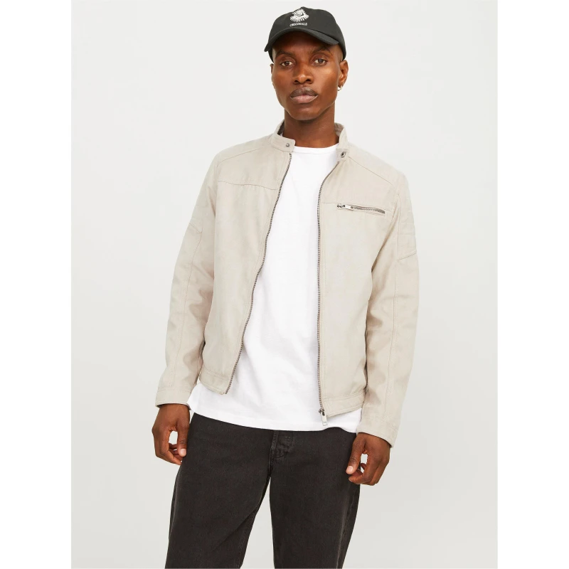 Image of Jack and Jones Suede Jacket - Grey Grey L