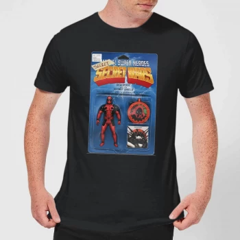 Image of Marvel Deadpool Secret Wars Action Figure Mens T-Shirt - Black - 5XL
