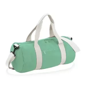 Image of Bagbase Plain Varsity Barrel / Duffle Bag (20 Litres) (Pack of 2) (One Size) (Mint Green/Off White)