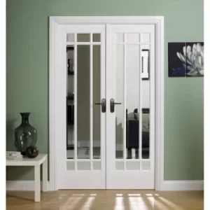 Image of LPD Internal White Primed MANHATTAN Clear Glazed Room Divider Set (W4 Config)