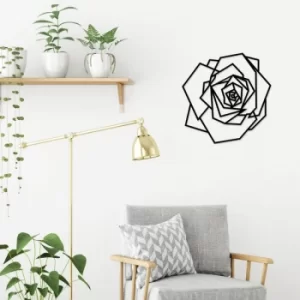 Image of Wild Rose Black Decorative Metal Wall Accessory