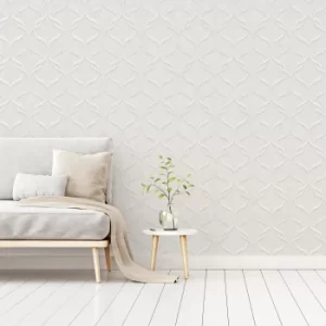 Image of Milano Wave Off White Vinyl Wallpaper Off-White
