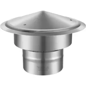 Image of VEVOR Chimney Cap 6" 304 Stainless Steel Round Roof Rain Cap Cover Silver