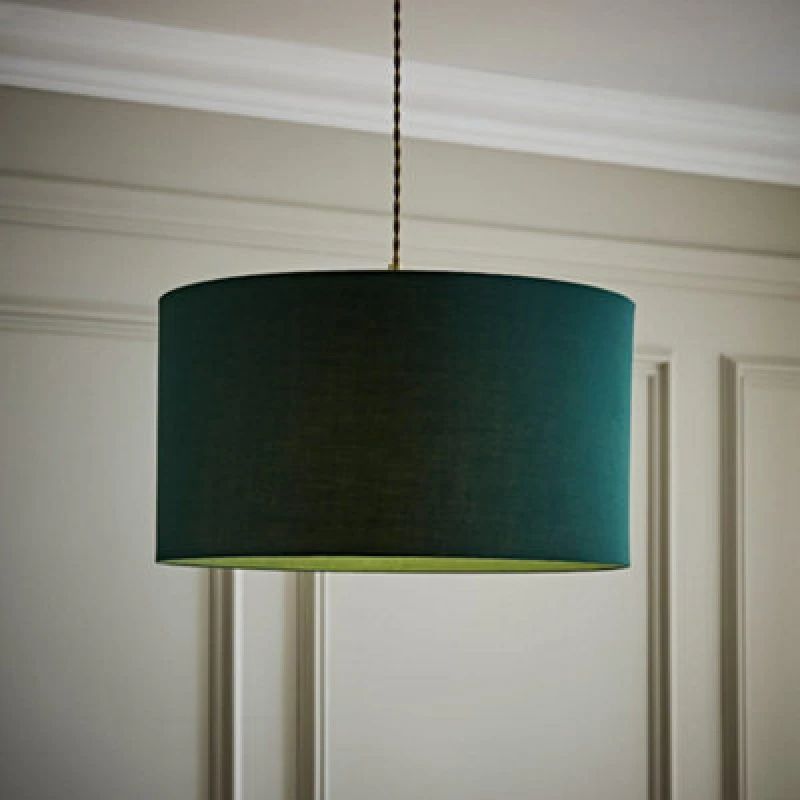 Image of MINISUN Ceiling Light Shade Lampshade Drum Pendant Easy Fit Small Medium Large Lighting - Large - Forest Green 26258