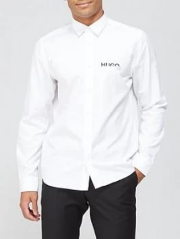 Image of Hugo Boss Emero Tape Logo Shirt White Size L Men