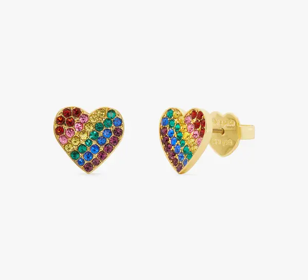 Image of Rainbow Joy Heart Studs