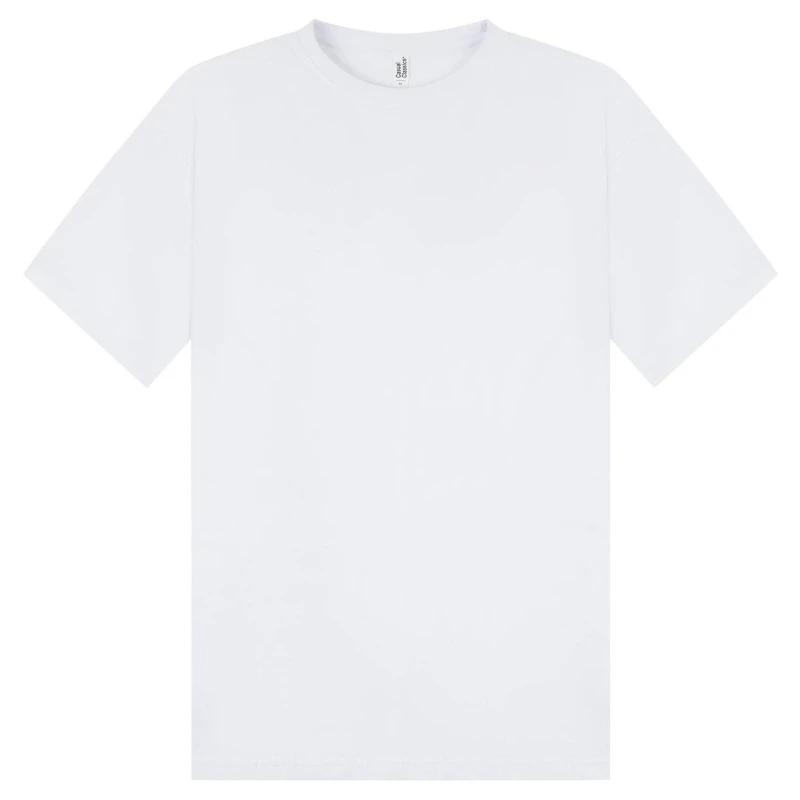 Image of Casual Classics Mens Combed Ringspun Cotton Tall Oversized T-Shirt in White Size: Medium White Male M