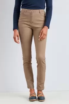 Image of Stretch Twill Straight Leg Trousers 29"