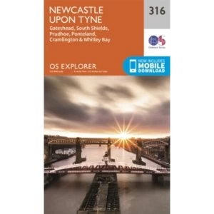 Image of Newcastle Upon Tyne by Ordnance Survey (Sheet map, folded, 2015)