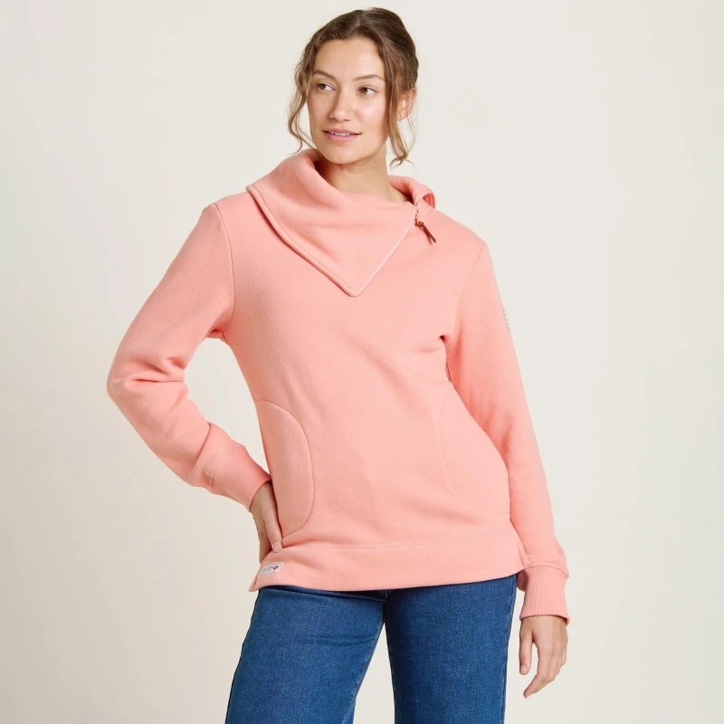 Image of Brakeburn Zip Neck Sweatshirt Orange