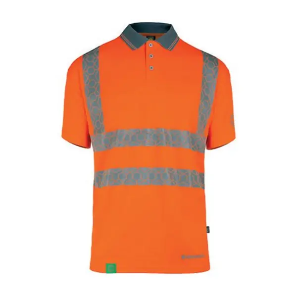Image of Beeswift Envirowear Beeswift Envirowear High Visibility Short Sleeve Polo Shirt Orange 5XL EWCPKSSOR5xL