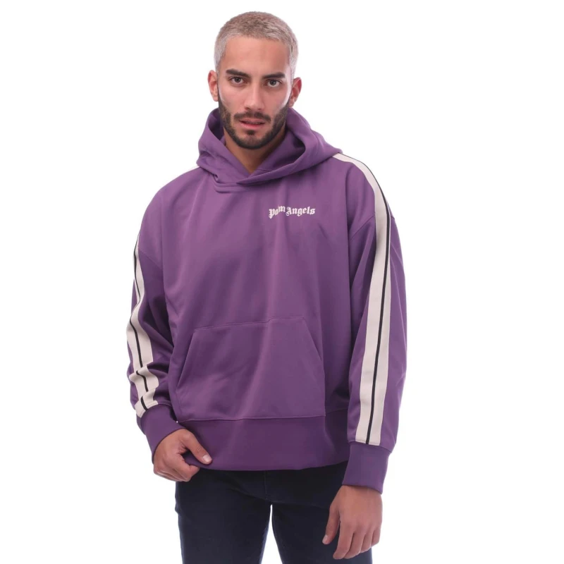 Image of Palm Angels Track Hoodie - Purple white Purple white S