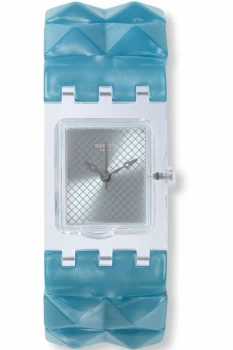 Image of Ladies Swatch Original Square - Blue Posh L Watch SUBK157A