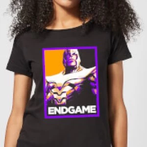 Image of Avengers Endgame Thanos Poster Womens T-Shirt - Black - 4XL