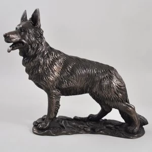 Image of German Shepherd Cold Cast Bronze Sculpture