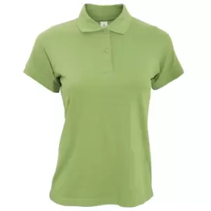 Image of B&C Safran Pure Ladies Short Sleeve Polo Shirt (XL) (Pistachio)