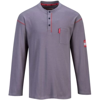 Image of FR02GRR5XL - sz 5XL Bizflame FR Henley - Grey - Portwest