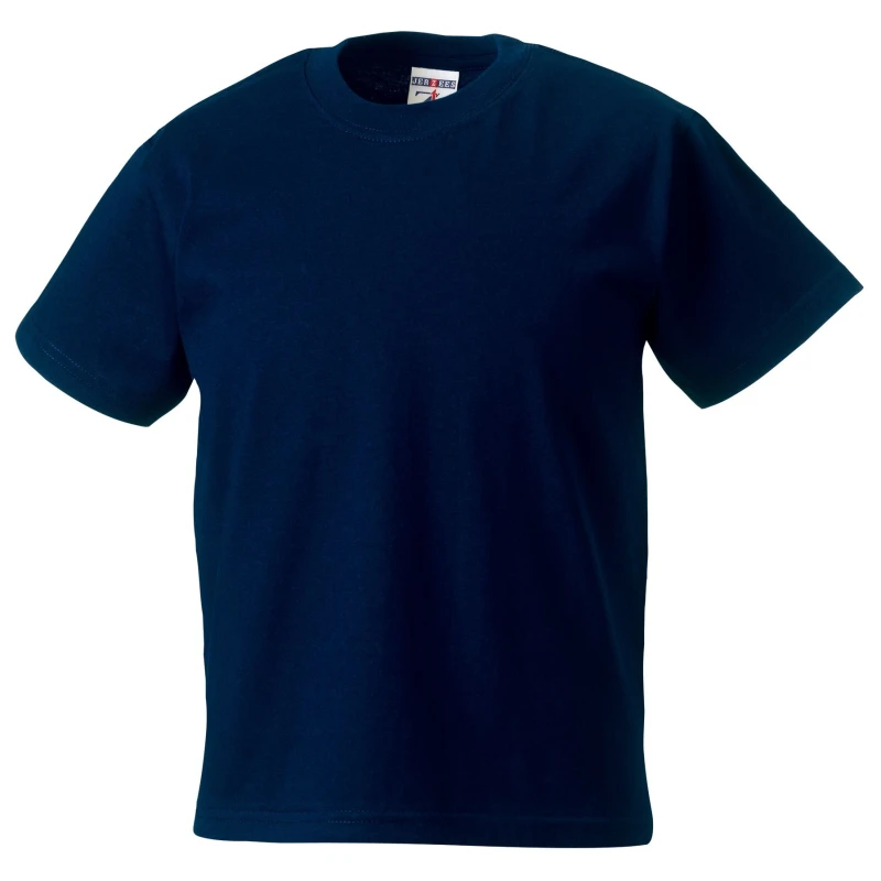 Image of Jerzees Schoolwear Jerzees Schoolgear Classic Plain T-Shirt in Navy Size: 3-4 Years Navy Unisex 3-4 Years