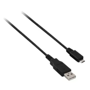 Image of V7 Black USB Cable USB 2.0 A Male to Micro USB Male 1m 3.3ft