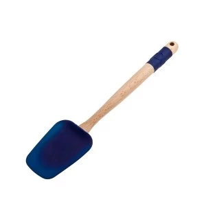 Image of Denby Imperial Blue Spoon Spatula Silicon Head and Denby Wooden Handle