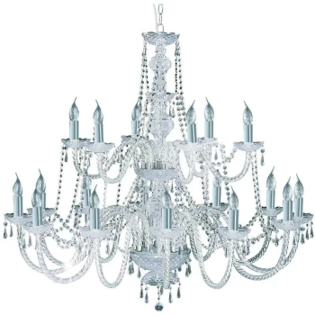 Image of Searchlight Lighting - Searchlight Hale - 18 Light Crystal Chandelier Chrome Finish, E14