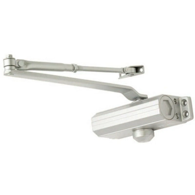 Image of Loops Fixed Power Overhead Door Closer 180 Degree Opening 60kg Doors Silver Metallics