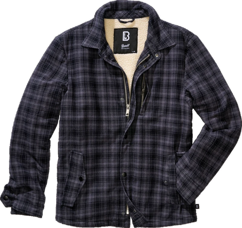 Image of Brandit Classic Sherpa Jacket Between-seasons Jacket athracite Black L Men