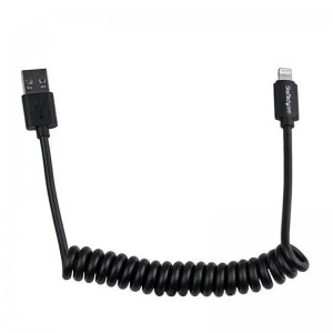 Image of StarTech Coiled Apple Lightning Data and Charge Cable - 0.6M
