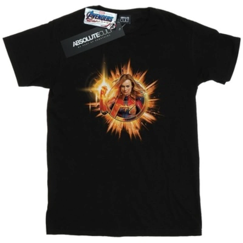 Image of Marvel Avengers Endgame Captain Blast Cotton T-Shirt Black female