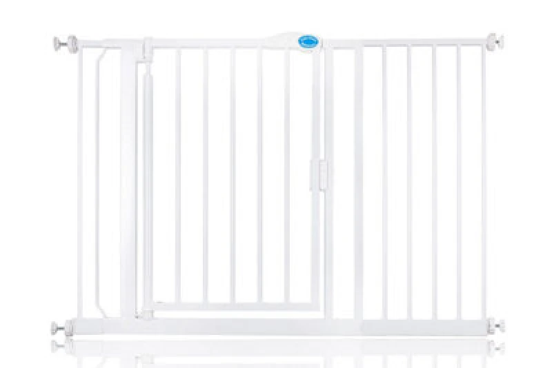 Image of Bettacare Auto Close Pet Gate, 118.2Cm - 125.2Cm, White, Pressure Fit Stair Gate For Dog & Puppy