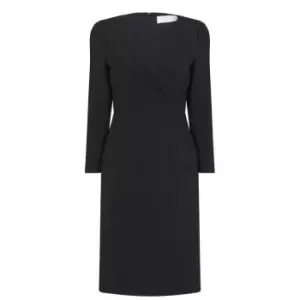 Image of Boss Daraya V- Neck Dress - Black