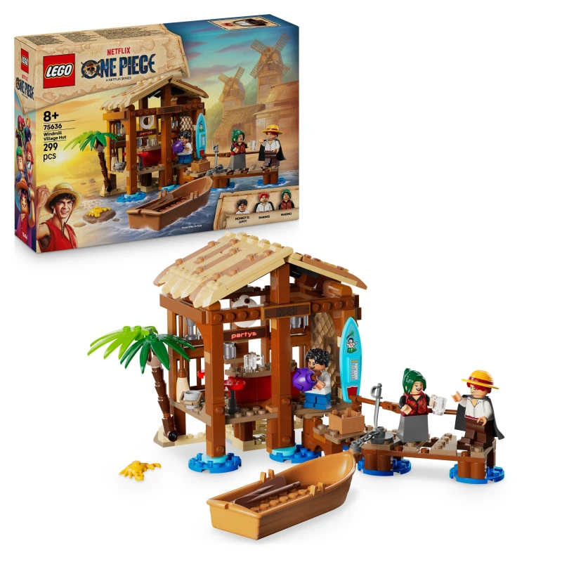 Image of LEGO ONE PIECE Windmill Village Hut Building Kit 75636
