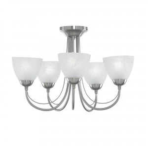 Image of Litecraft Lima Large Satin Nickel Light