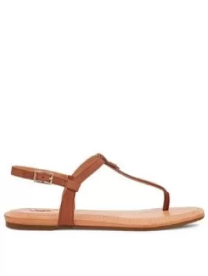 Image of UGG Madeena Flat Sandals, Tan, Size 8, Women