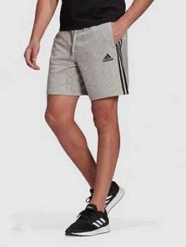 Image of Adidas 3 Stripe Short, Grey Size M Men