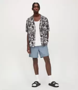 Image of AllSaints Mens Warden Swim Shorts, Stormy Blue, Size: M