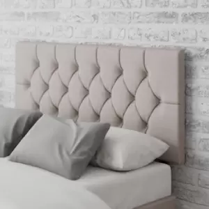 Image of Diamond Button Tufted Linen Headboard